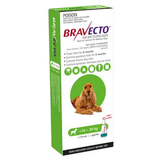 BRAVECTO DOG SPOT ON 10-20KG 1PACK