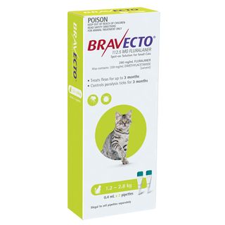 BRAVECTO CAT SPOT ON 1.2-2.8KG 2PACK