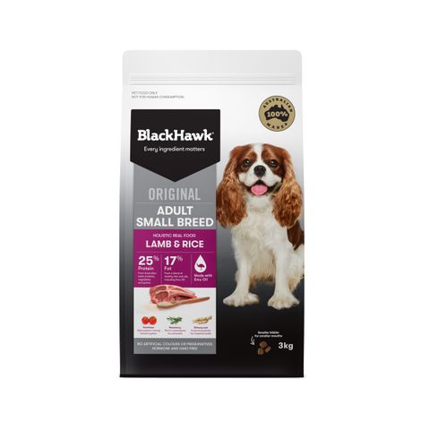 BLACK HAWK SMALL LAMB RICE 3KG