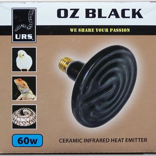 ULTIMATE REPTILE SUPPLIERS OZ BLACK CERAMIC HEAT GLOBE 60W