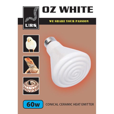 ULTIMATE REPTILE SUPPLIERS OZ WHITE CERAMIC GLOBE 60W