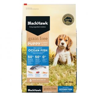 BLACK HAWK PUPPY GRAIN FREE OCEAN FISH 15KG