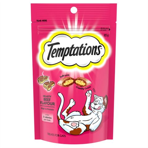 TEMPTATIONS HEARTY BEEF 85G