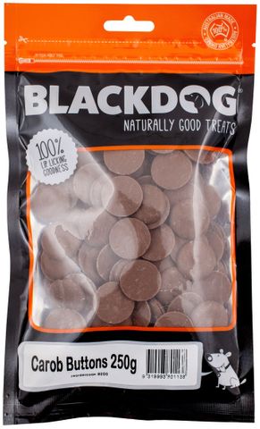 BLACKDOG CAROB BUTTONS 250G