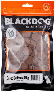 BLACKDOG CAROB BUTTONS 250G