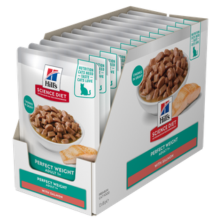 SCIENCE DIET FELINE PERFECT WEIGHT SALMON 85GX12
