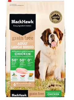 BLACK HAWK ADULT GRAIN FREE LARGE BREED 15KG