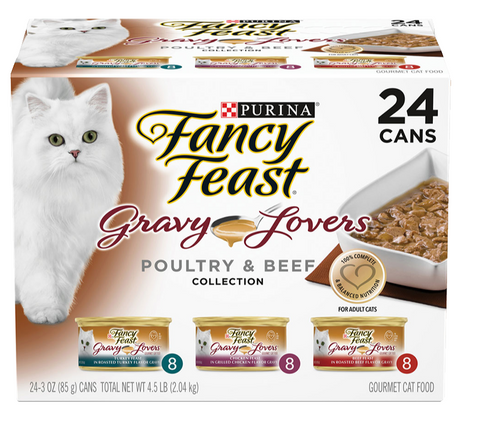 FANCY FEAST GRAVY LOVERS POULTRY BEEF 85GX24