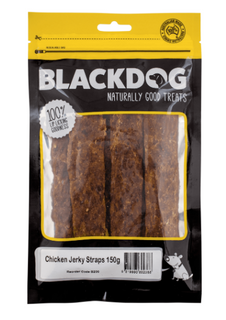 BLACKDOG CHICKEN JERKY STRAPS 150G