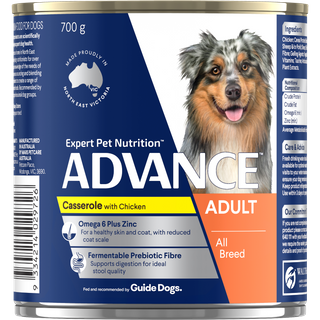 ADVANCE DOG CAN CASSEROLE CHICKEN 700G X 12