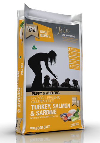 MEALS FOR MUTTS PUPPY TURKEY SALMON SARDINE GLUTEN FREE 20KG MFM