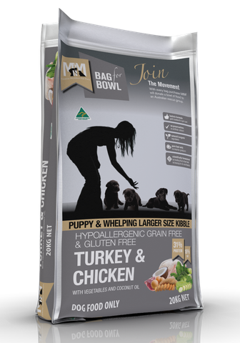 MEALS FOR MUTTS PUPPY LARGE TURKEY CHICK GLUTEN FREE GRAIN FREE 20KG MFM