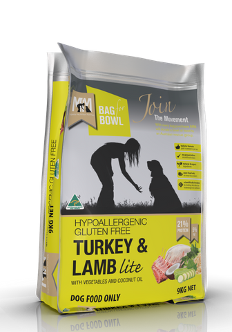 MEALS FOR MUTTS DOG LITE TURKEY LAMB GLUTEN FREE 9KG