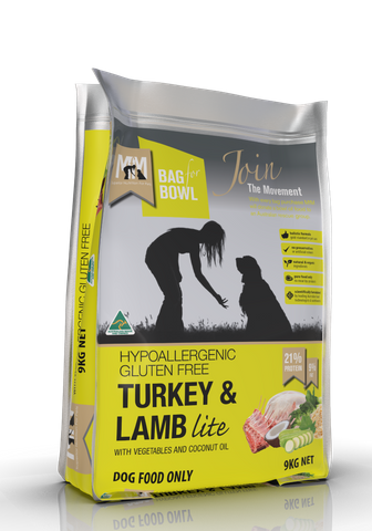 MEALS FOR MUTTS DOG LITE TURKEY LAMB GLUTEN FREE 9KG MFM
