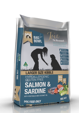 MEALS FOR MUTTS DOG LARGE BREED SALMON SARDINE GLUTEN FREE 9KG