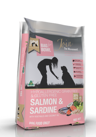 MEALS FOR MUTTS DOG SALMON SARDINE GLUTEN FREE GRAIN FREE 9KG