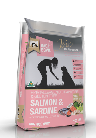 MEALS FOR MUTTS DOG SALMON SARDINE GLUTEN FREE GRAIN FREE 9KG MFM