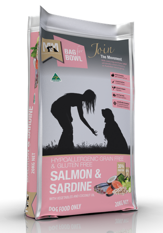 MEALS FOR MUTTS DOG SALMON SARDINE GLUTEN FREE GRAIN FREE 20KG