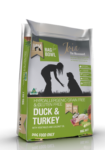 MEALS FOR MUTTS DOG DUCK TURKEY GLUTEN FREE GRAIN FREE 9KG