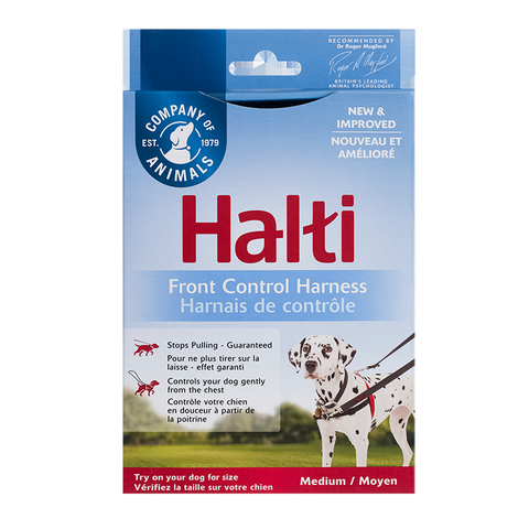 HALTI FRONT CONTROL HARNESS BLACK RED MEDIUM