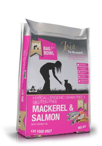 MEALS FOR MUTTS CAT MACKEREL SALMON GLUTEN FREE GRAIN FREE 9KG MFM