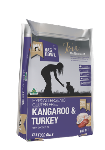 MEALS FOR  MUTTS CAT KANGAROO TURKEY GLUTEN FREE 9KG