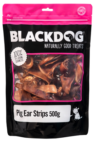 BLACKDOG PIGS EAR STRIPS 500G