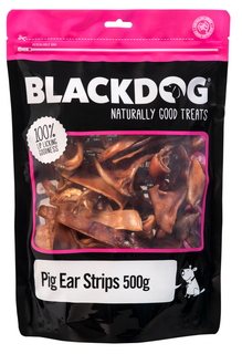 BLACKDOG PIGS EAR STRIPS 500G