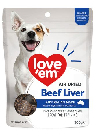 LOVE EM AIR DRIED BEEF LIVER 200G