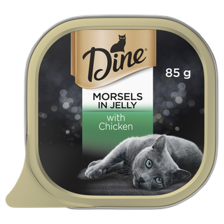 DINE MORSELS IN JELLY WITH CHICKEN 85GX14