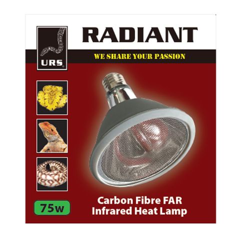 URS RADIANT CARBON FIBRE FAR INFRARED HEAT GLOBE 75W