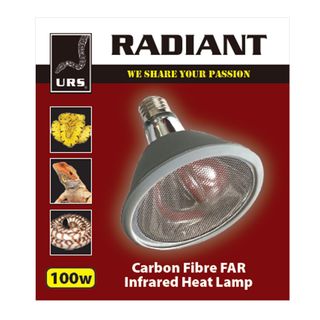 URS RADIANT CARBON FIBRE FAR INFRARED HEAT GLOBE 100W