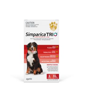 SIMPARICA TRIO 40.1-60KG (RED) 6 PACK