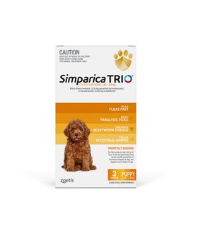 SIMPARICA TRIO 1.3-2.5KG (YELLOW) 3 PACK