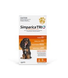 SIMPARICA TRIO 5.1-10KG (ORANGE) 6 PACK