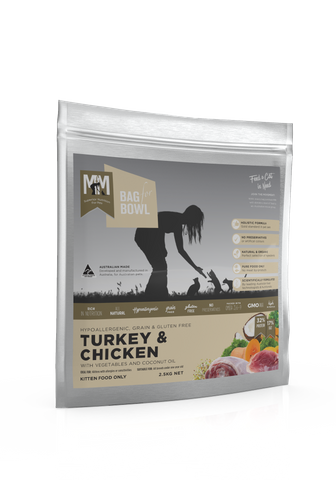 MEALS FOR MUTTS KITTEN CHICKEN TURKEY GLUTEEN FREE GRAIN FREE 2.5KG