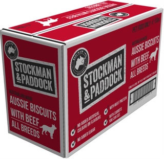 STOCKMAN & PADDOCK AUSSIE DOG BISCUITS WITH BEEF 10KG