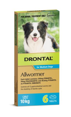 DRONTAL DOG 10KG 6 TABLETS
