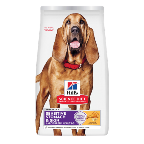 SCIENCE DIET ADULT SENSITIVE STOMACH & SKIN LARGE BREED 13.6KG