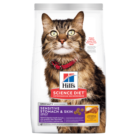 SCIENCE DIET CAT ADULT SENSITIVE STOMACH & SKIN 7.03KG