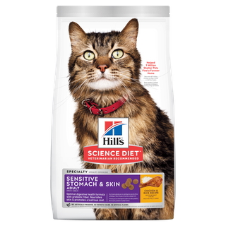 SCIENCE DIET CAT ADULT SENSITIVE STOMACH & SKIN 7.03KG