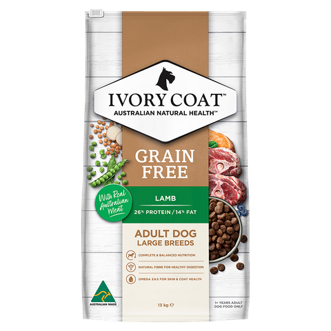 IVORY COAT GRAIN FREE ADULT LAMB & COCONUT OIL 13KG