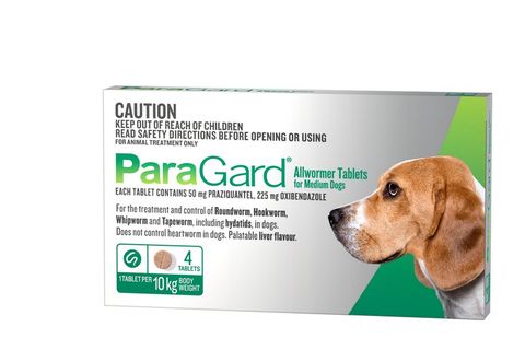 PARAGARD ALLWORMER 5-10KG 4 TABS