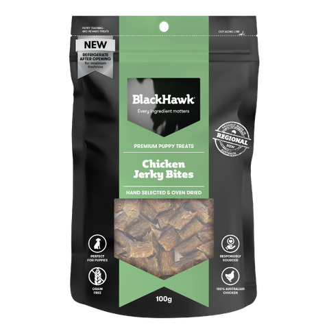 Black Hawk Dog Treats Puppy Chicken Jerky Bites 100g