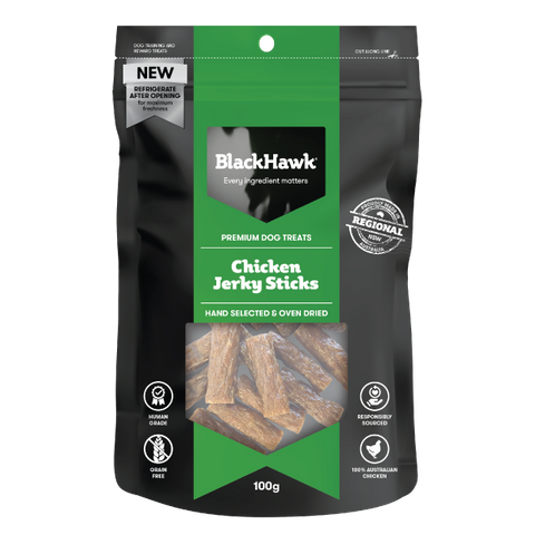 Black Hawk Dog Treats Chicken Jerky Sticks 100g