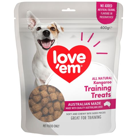 Love em Training Treat Roo 400g