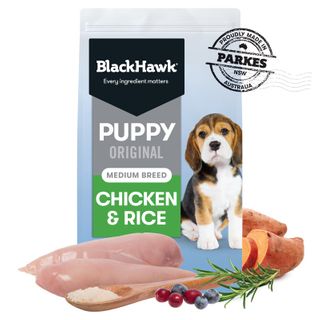 Black Hawk Puppy Food for Medium Breeds Original Chicken and Rice 10kg