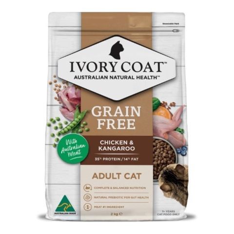 Ivory Coat Adult Cat Grain Free Chicken & Kangaroo 2kg