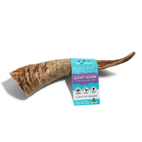 THE PET PROJECT NATURAL WHOLE GOAT HORN  LARGE