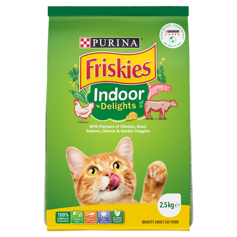 FRISKIES Adult Indoor Delights Dry Cat Food 2.5kg